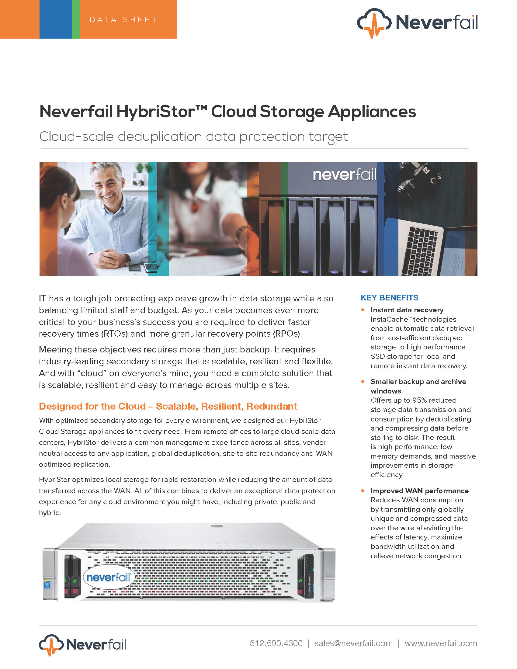 HybriStor datasheet object storage gateway and global deduplication appliance